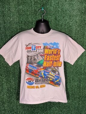 2009 Chase Authentics Bristol Food City 500 NASCAR Graphic TShirt Size L